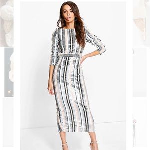 Boohoo Boutique Lottie Sequin Midi/Maxi Dress